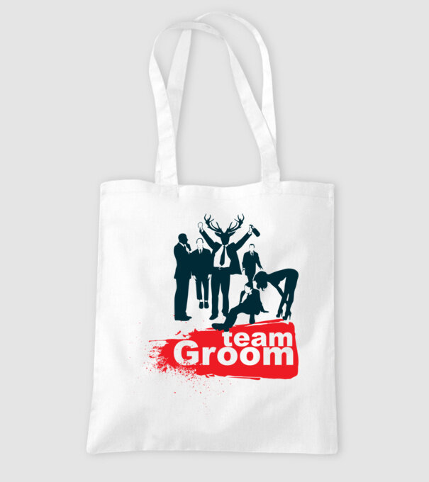 Reservoir Groom Team model alb pe tricou