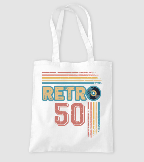 Retro 50 Birthday model alb pe tricou