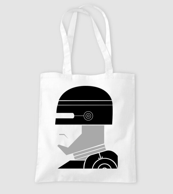 Robocop model alb pe tricou