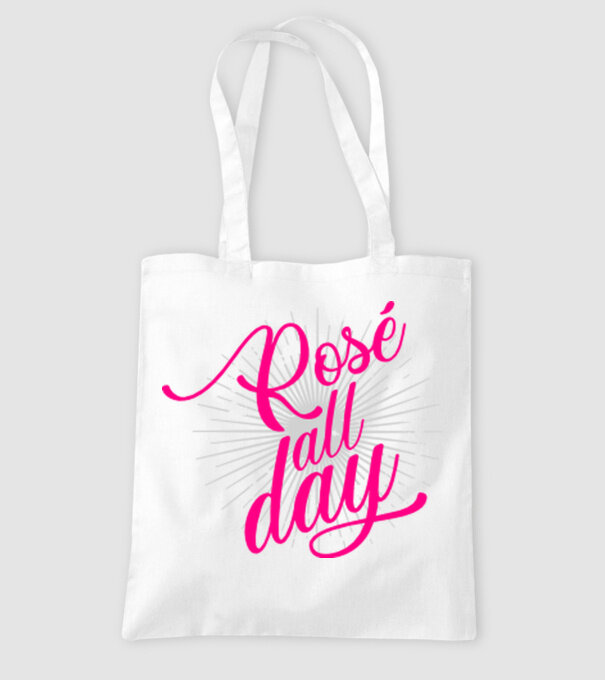 Rosé all day model alb pe tricou