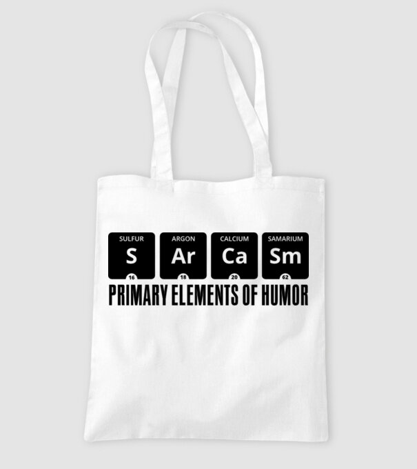 Sarcasm model alb pe tricou