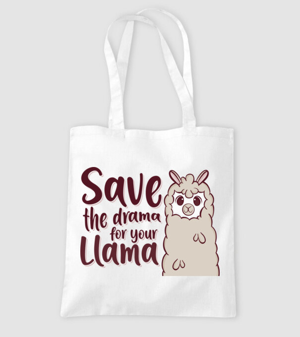 Save the drama from the llama model alb pe tricou