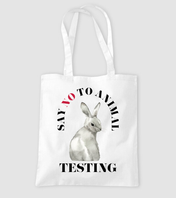 Say NO to animal testing model alb pe tricou
