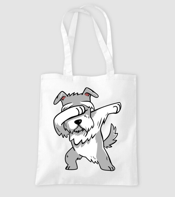Schnauzer DAB model alb pe tricou