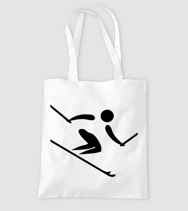 Schi model alb pe tricou