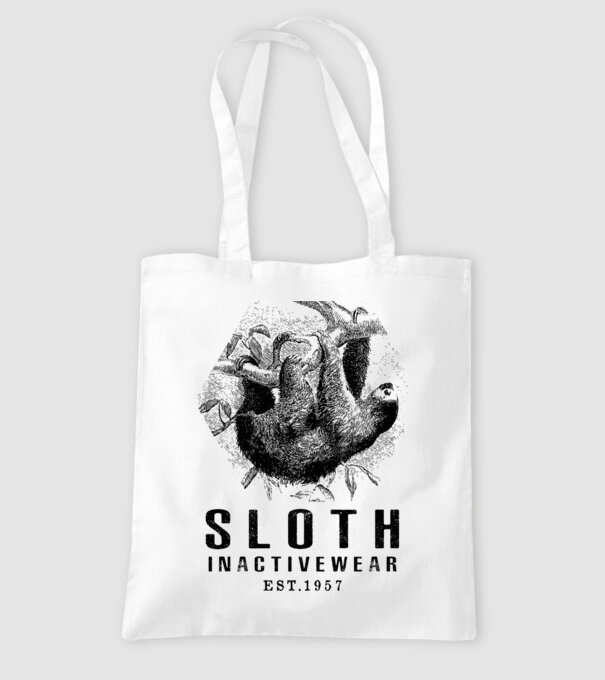 SLOTH inactive drk model alb pe tricou