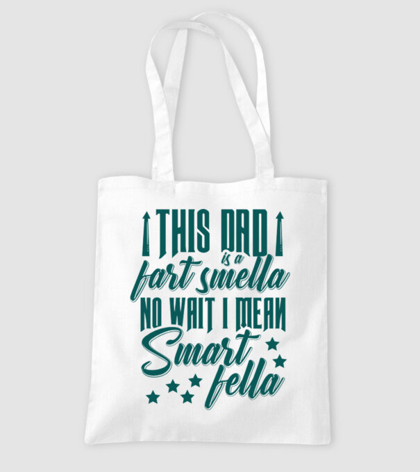 Smart fella dad model alb pe tricou