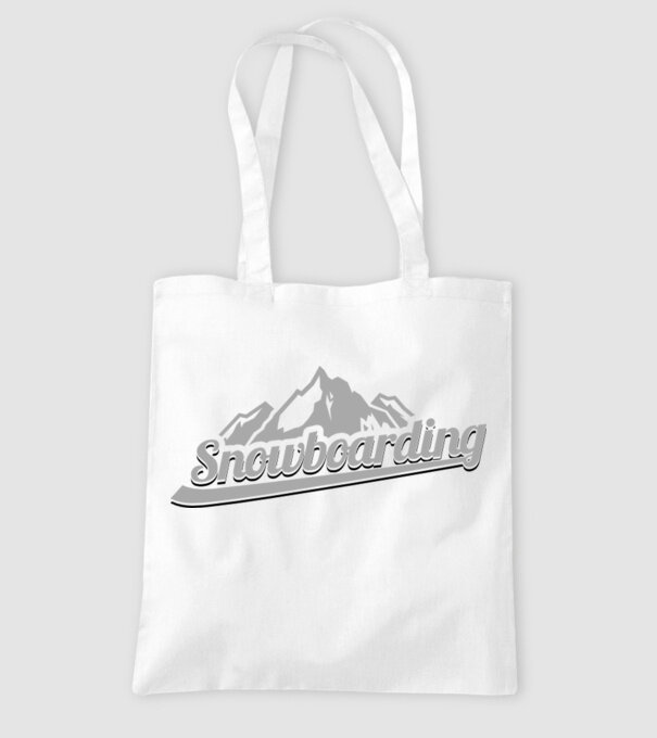 Snowboarding model alb pe tricou