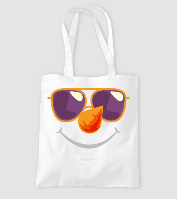 Snowman face model alb pe tricou