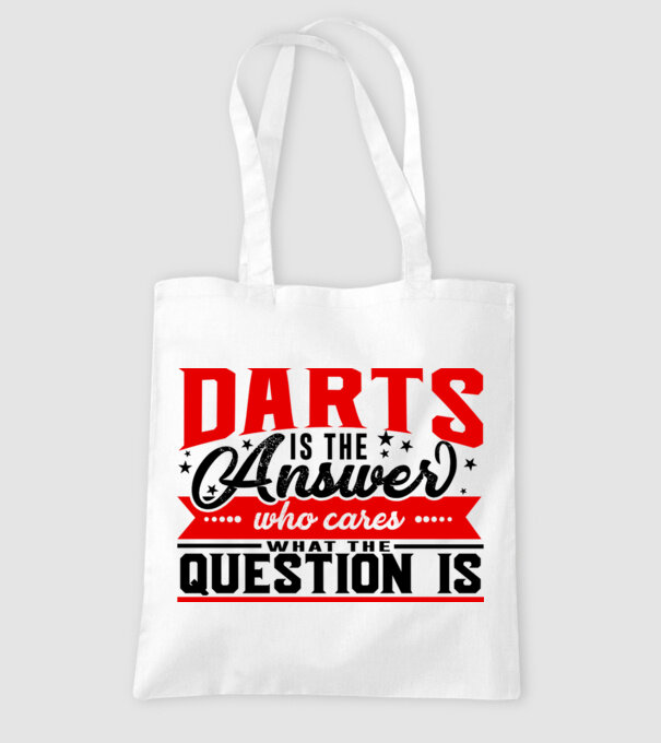 Sport is the answer DARTS model alb pe tricou