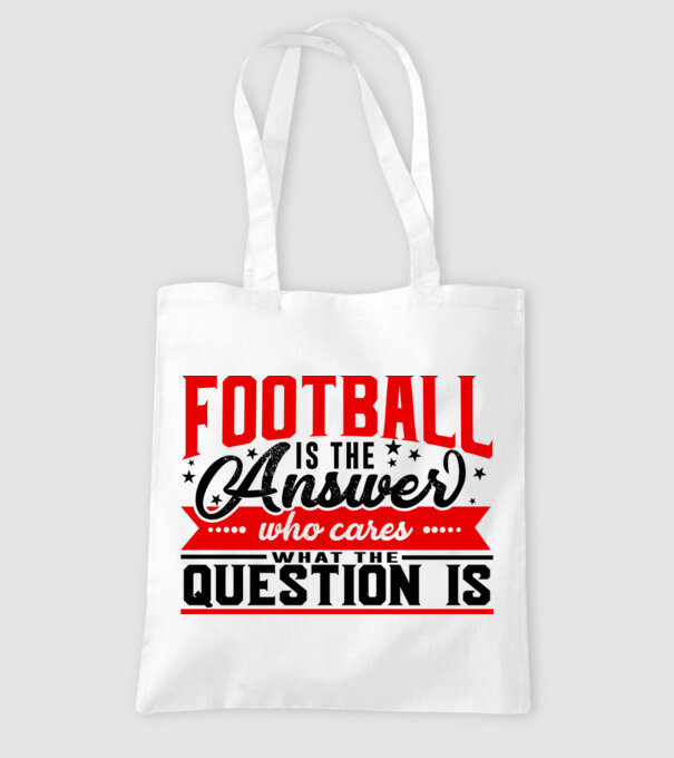 Sport is the answer FOTBALIST model alb pe tricou