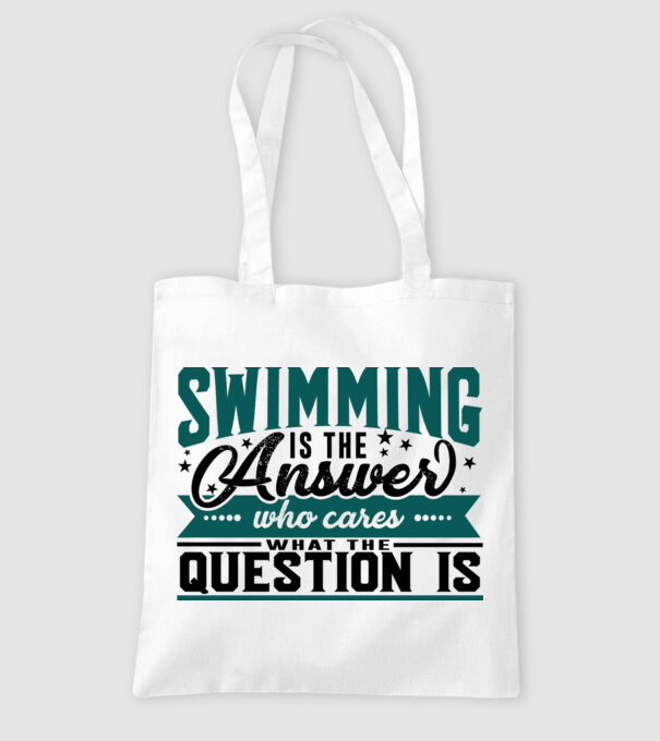 Sport is the answer ÎNOTĂTOR model alb pe tricou