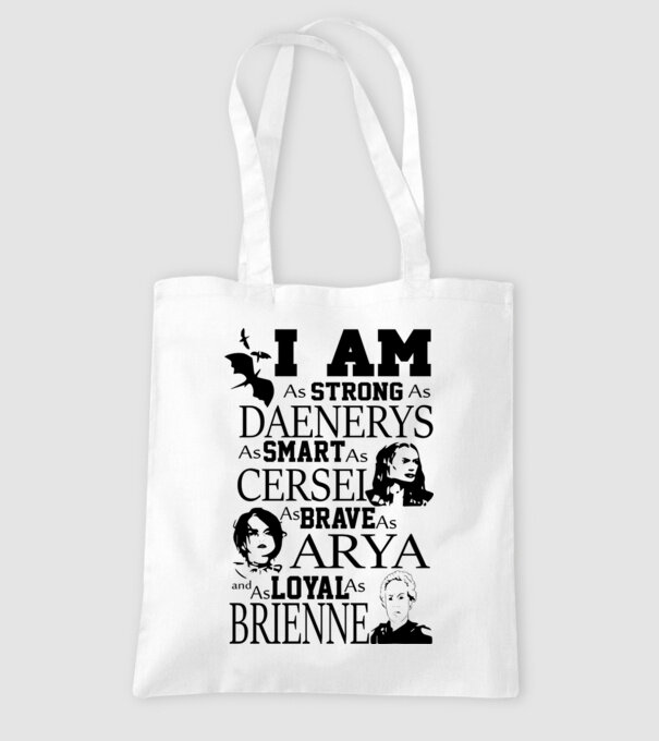 Strong as Daenerys model alb pe tricou