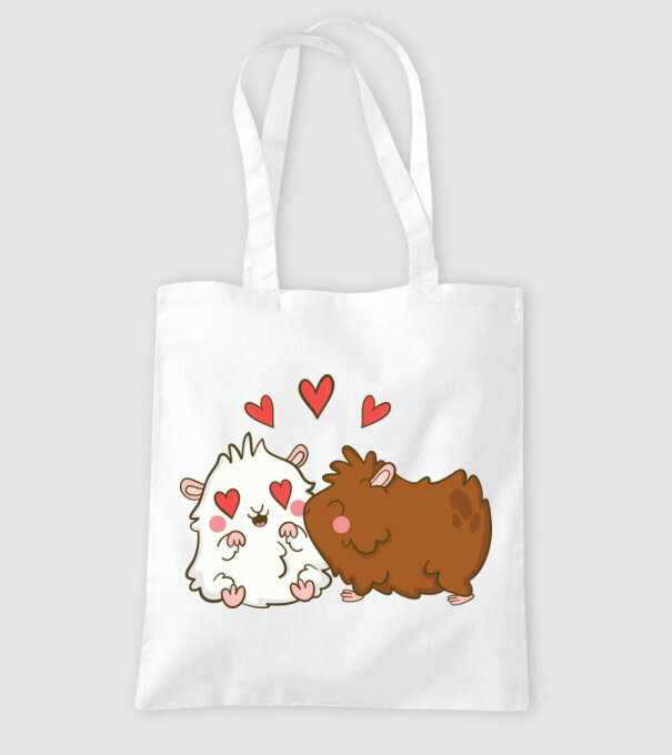 HAMSTERI ÎNDRĂGOSTIȚI model alb pe tricou