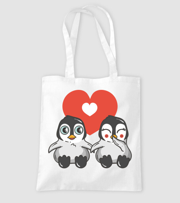 PINGUINI ÎNDRĂGOSTIȚI 7 model alb pe tricou