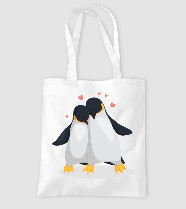PINGUINI ÎNDRĂGOSTIȚI 8 model alb pe tricou