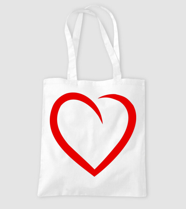 Szív model alb pe tricou