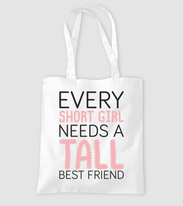 Tall Friend model alb pe tricou