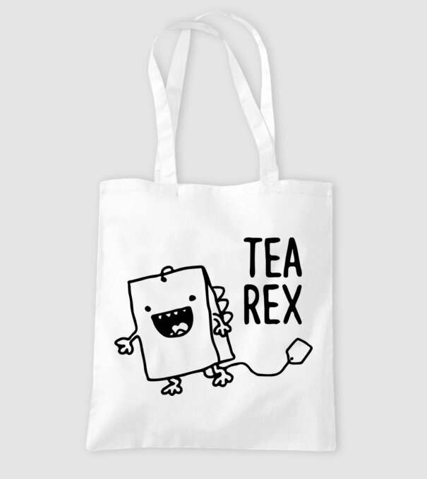 Tea rex model alb pe tricou