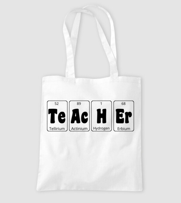 Teacher periodic model alb pe tricou