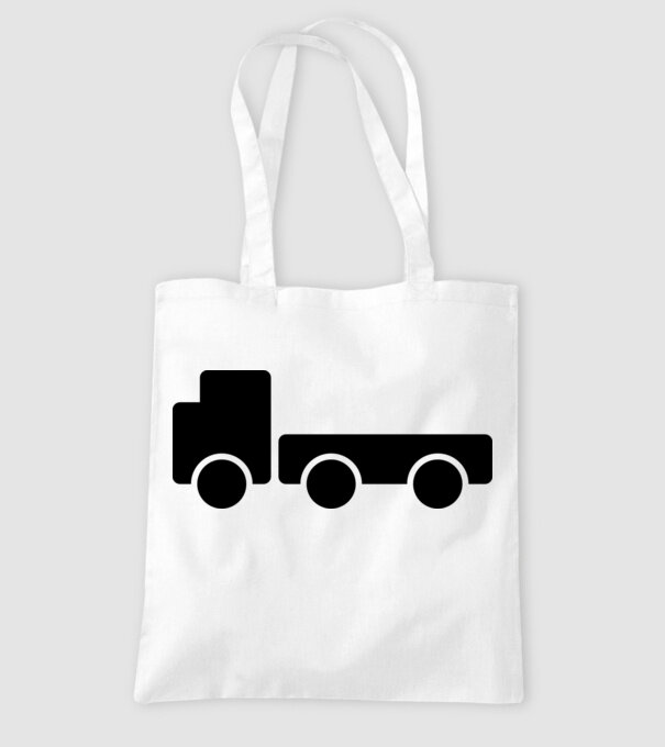 Camion model alb pe tricou