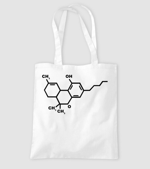 THC model alb pe tricou