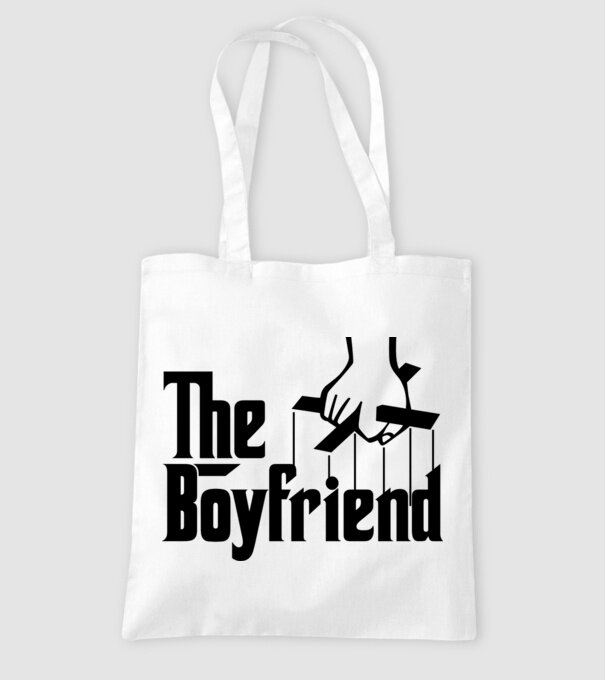 The Boyfriend model alb pe tricou