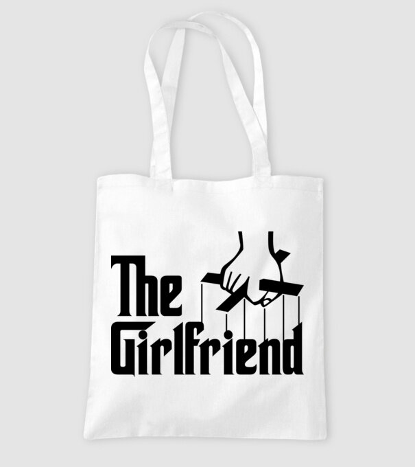 The girlfriend model alb pe tricou