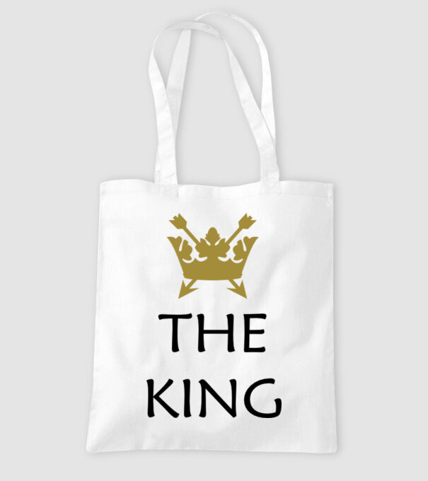 The King model alb pe tricou