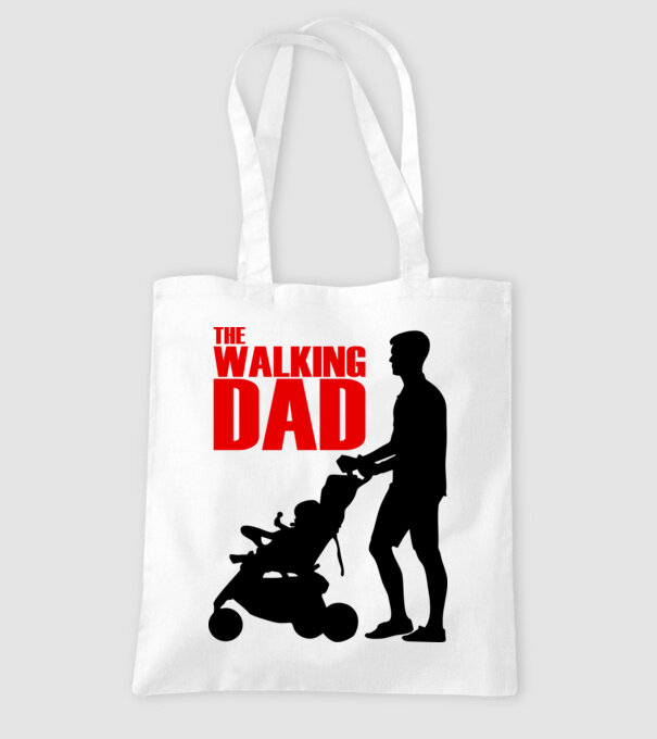 The Walking Dad model alb pe tricou