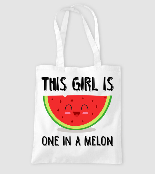 This girl is one in a melon model alb pe tricou