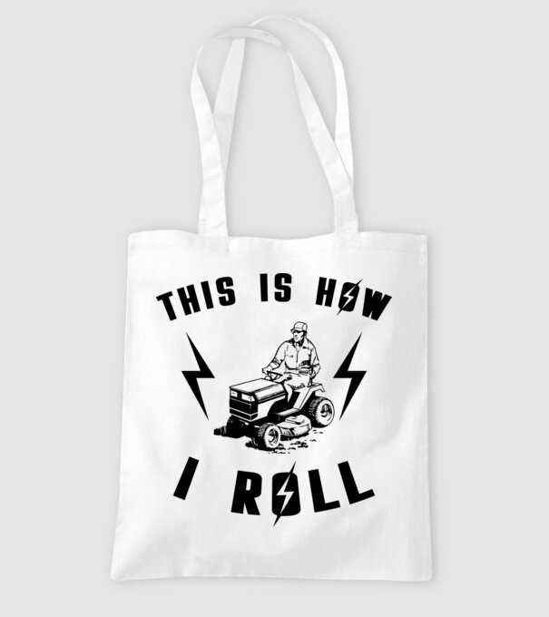 This is how i roll model alb pe tricou