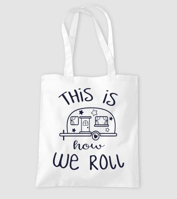 This is how we roll model alb pe tricou
