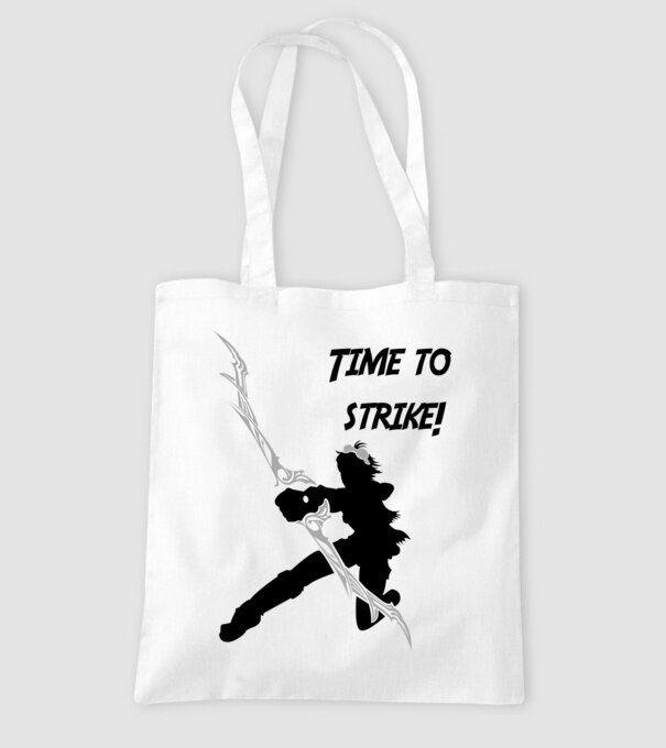 Time to strike model alb pe tricou