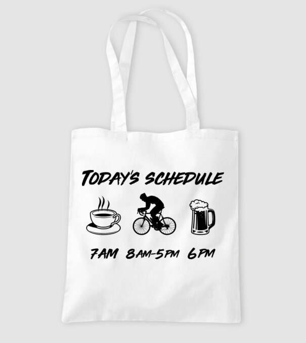 Todays schedule model alb pe tricou
