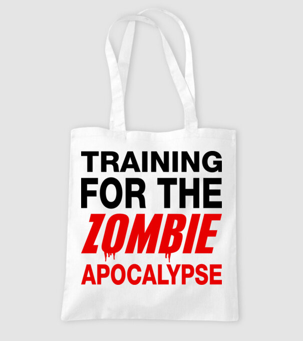training for the zombie apocalypse model alb pe tricou