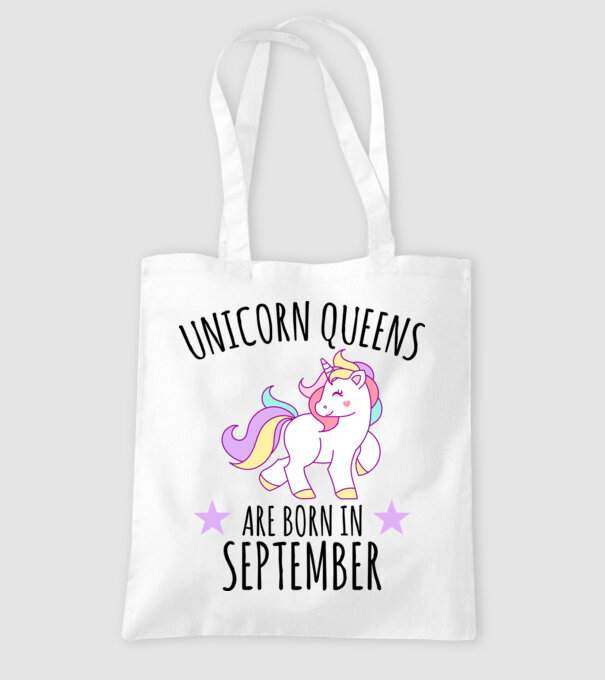 Unicorn queens are born in - September model alb pe tricou