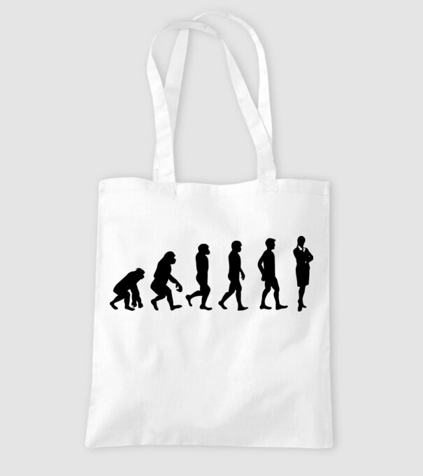 Evoluție femeie de afaceri model alb pe tricou