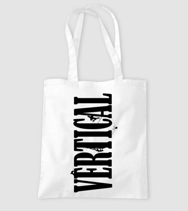 Vertical model alb pe tricou
