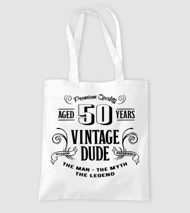 Vintage Dude - 50 model alb pe tricou