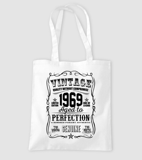Vintage perfection 1969 model alb pe tricou