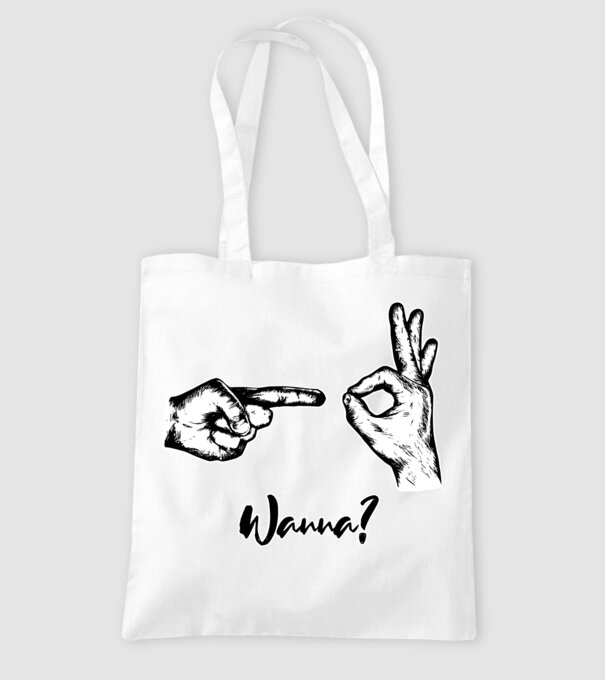 Wanna sex model alb pe tricou