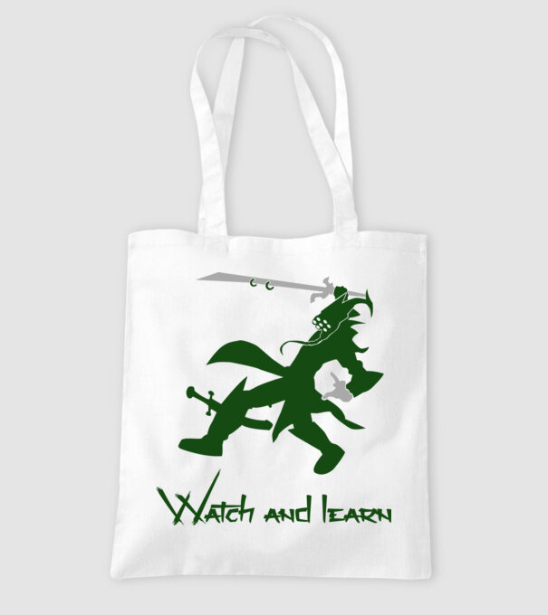 Watch and learn model alb pe tricou