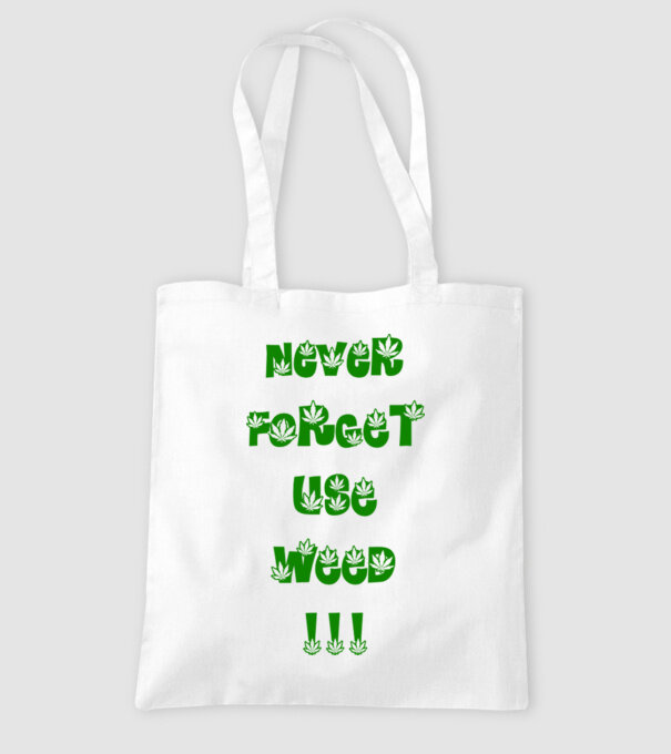 Weed model alb pe tricou