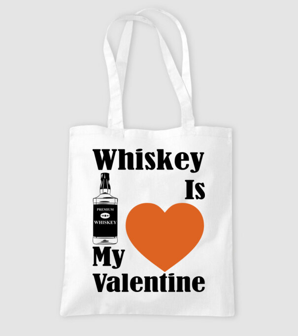 Whiskey Valentine model alb pe tricou