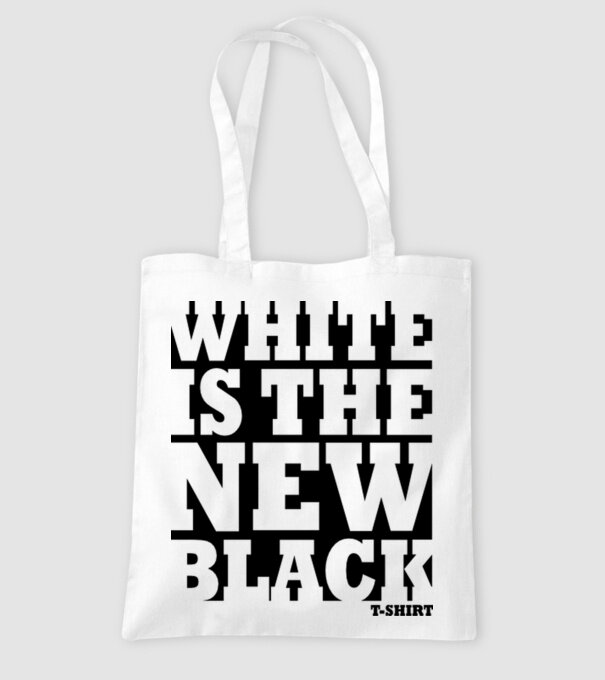 White is the new black model alb pe tricou