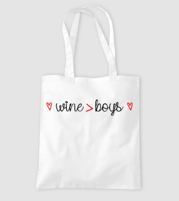 Wine and boys model alb pe tricou