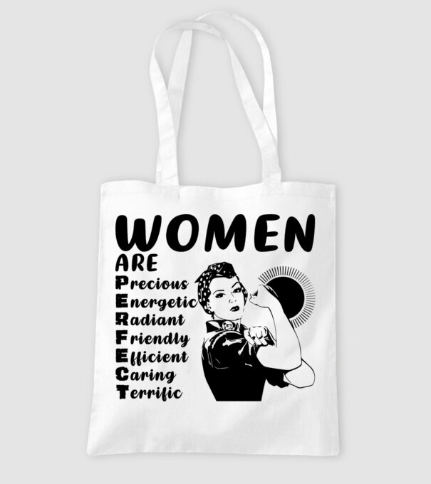 Women are perfect model alb pe tricou
