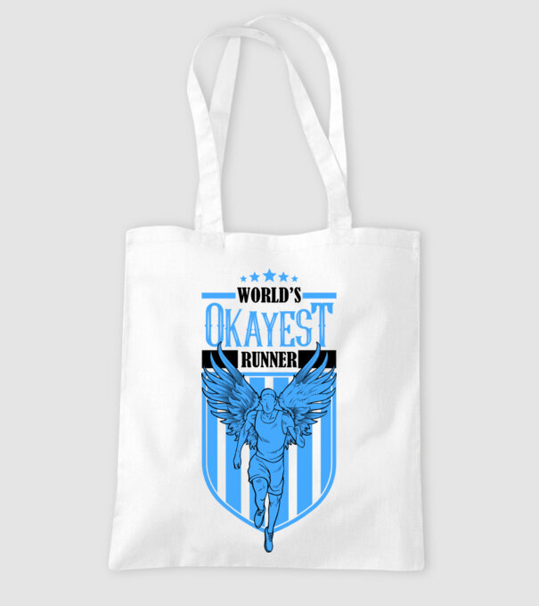 World okayest runner model alb pe tricou