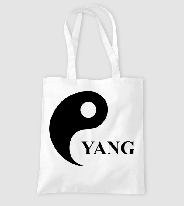 Yang model alb pe tricou